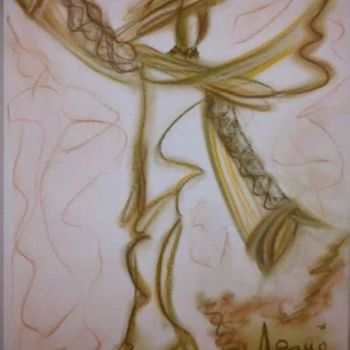 Рисунок под названием "BIRDAY" - Arqué, Подлинное произведение искусства, Пастель