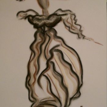 Dessin intitulée "SUR LE CHEMIN" par Arqué, Œuvre d'art originale, Pastel