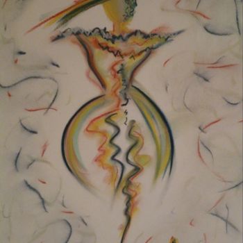 Dessin intitulée "MOUVING" par Arqué, Œuvre d'art originale, Pastel