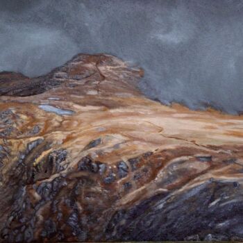 Malerei mit dem Titel "Misty Mountains" von Ninfa Fluida Gallery, Original-Kunstwerk, Öl