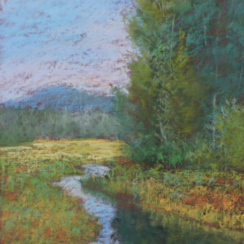 Pintura titulada "Forest" por Nino Gudadze, Obra de arte original, Pastel