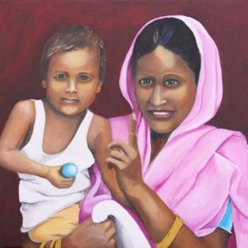 Pintura titulada "Mães do Mundo VI" por Faithartes, Obra de arte original