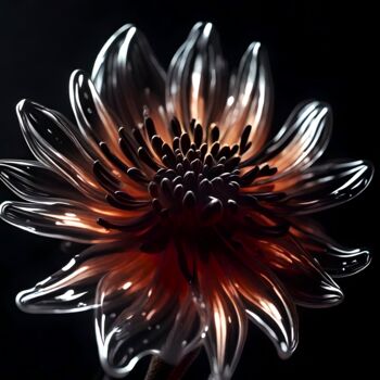 Arte digitale intitolato "Glassflower No. 5" da Ninn, Opera d'arte originale, Immagine generata dall'IA