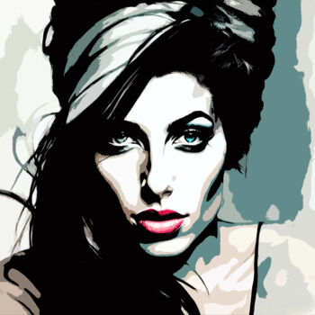 제목이 "Amy Winehouse No.6"인 디지털 아트 Ninn로, 원작, AI 생성 이미지