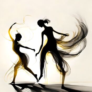 Digital Arts titled "Fluid Dance No.19" by Ninn, Original Artwork, AI generated image