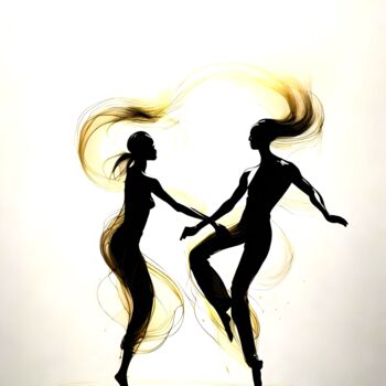 Arts numériques intitulée "Fluid Dance No.20" par Ninn, Œuvre d'art originale, Image générée par l'IA