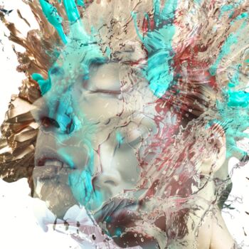 Digitale Kunst getiteld "Souls United- Heada…" door Ninn, Origineel Kunstwerk, Digitale collage