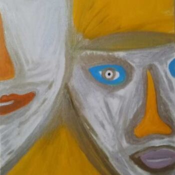 Pintura intitulada "Gêmeos" por Ninna Otton, Obras de arte originais, Acrílico