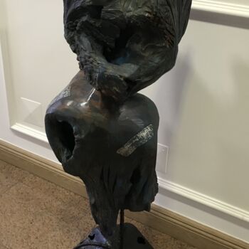 Sculpture intitulée "Numa Cena de Idade" par Nino Trindade Nilton Piores Da Trindade, Œuvre d'art originale, Bois