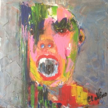 Painting titled "the Scream" by Nino Vanhoorneweder, Original Artwork, Acrylic