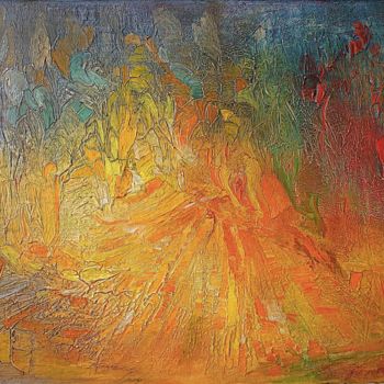 Schilderij getiteld "tanz der farben" door Nino Anin, Origineel Kunstwerk, Acryl