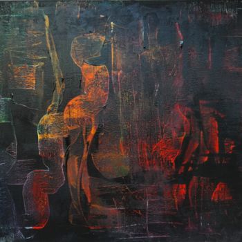 Pintura intitulada "what's behind" por Nino Anin, Obras de arte originais, Acrílico