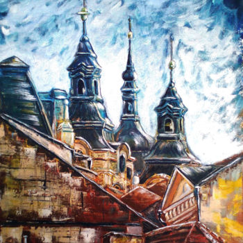 Pintura titulada "Old Europe. Tallinn" por Nina Polunina, Obra de arte original, Oleo