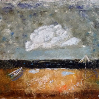 Painting titled "Just a cloud" by Nina Polunina, Original Artwork, Oil