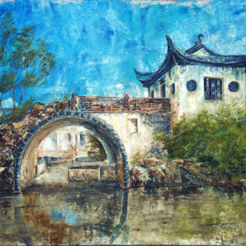 Pintura titulada "China. Zhujiajiao a…" por Nina Polunina, Obra de arte original, Oleo