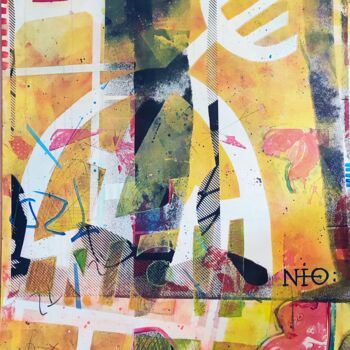 Pittura intitolato "niotype 11" da Nio, Opera d'arte originale, Aerografo