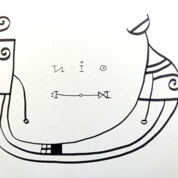 Dessin intitulée "osmose 1" par Nio, Œuvre d'art originale, Marqueur