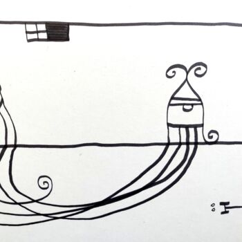 Dibujo titulada "osmose 2" por Nio, Obra de arte original, Rotulador