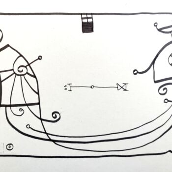 Dibujo titulada "osmose 3" por Nio, Obra de arte original, Rotulador