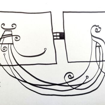 Dessin intitulée "osmose 6" par Nio, Œuvre d'art originale, Marqueur