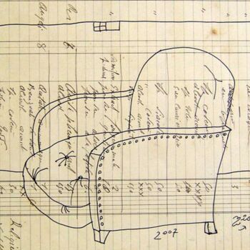 Tekening getiteld "fauteuil" door Nio, Origineel Kunstwerk, Anders