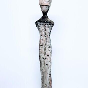 雕塑 标题为“sculpture raku neige” 由Marie Juge, 原创艺术品, 兵马俑 安装在金属上