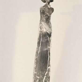 雕塑 标题为“raku nu” 由Marie Juge, 原创艺术品, 陶瓷 安装在金属上