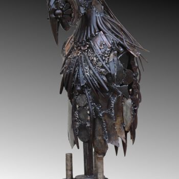Sculpture titled "horus" by Niotte Prod, Original Artwork, Metals