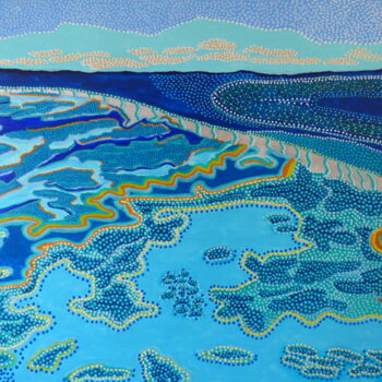 Pintura titulada "Barrière de corail…" por Nioudelli, Obra de arte original, Acrílico