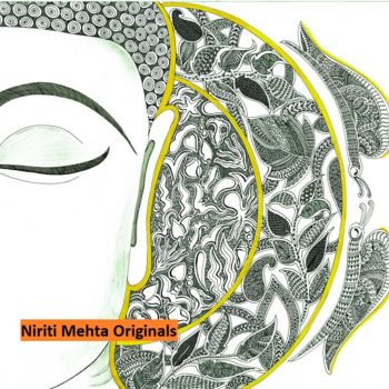 Картина под названием "budha-balance.jpg" - Niriti Mehta Jain, Подлинное произведение искусства
