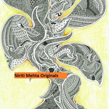 Pittura intitolato "tree.jpg" da Niriti Mehta Jain, Opera d'arte originale
