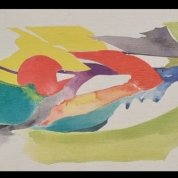 Peinture intitulée "SUNRISE" par Nishasunanda Art, Œuvre d'art originale, Aquarelle Monté sur Carton