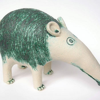 Skulptur mit dem Titel "Neusbeer" von Martin Langezaal, Original-Kunstwerk, Keramik