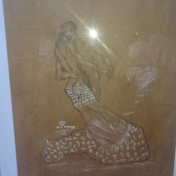 Рисунок под названием "La valse" - Chrysanthou, Подлинное произведение искусства, Карандаш