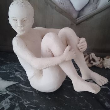 Sculpture titled "Pose en gym" by Chrysanthou, Original Artwork, Clay