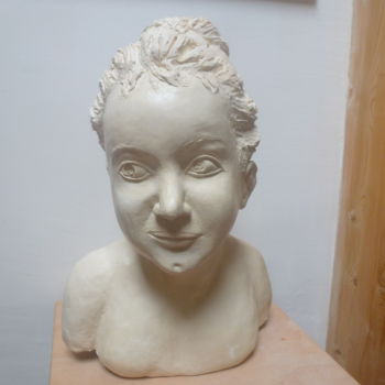 Sculpture intitulée "Portrait de Louise…" par Chrysanthou, Œuvre d'art originale, Argile