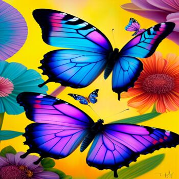 Цифровое искусство под названием "Smalls Butterflies" - Nivaldo Nieto Ortega, Подлинное произведение искусства, Изображение,…