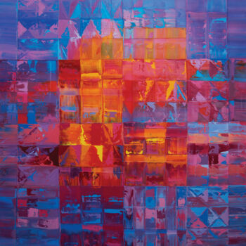 Pittura intitolato "Abstract-194" da Nivas Kanhere, Opera d'arte originale, Olio