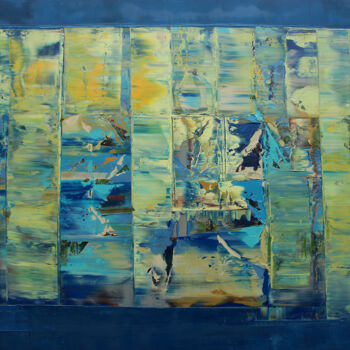 Картина под названием "Abstract-203" - Nivas Kanhere, Подлинное произведение искусства, Масло