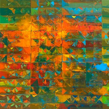 Malerei mit dem Titel "Abstract- 227, Ener…" von Nivas Kanhere, Original-Kunstwerk, Acryl