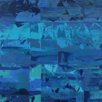 Pintura titulada "Abstract-216, Refle…" por Nivas Kanhere, Obra de arte original, Oleo