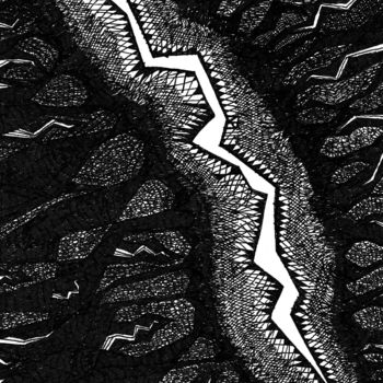 Drawing titled "THUNDERBOLT Cycle E…" by Nives Palmić, Original Artwork, Ink