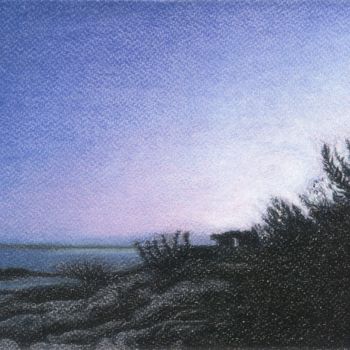 Dessin intitulée "DAWN Landscape Mood…" par Nives Palmić, Œuvre d'art originale, Pastel