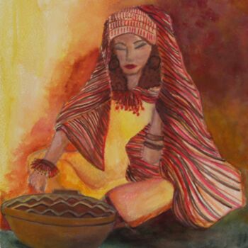 Peinture intitulée "femme2.AQUARELLE" par Nizard Dominique, Œuvre d'art originale, Aquarelle