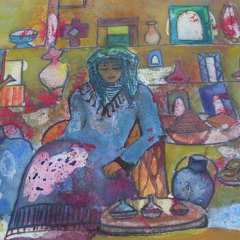 "tunisie-3-aquarelle…" başlıklı Tablo Nizard Dominique tarafından, Orijinal sanat, Suluboya