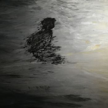 Peinture intitulée "Seul" par Fred Saruggia, Œuvre d'art originale, Acrylique