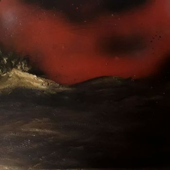 Pintura titulada "le volcan" por Fred Saruggia, Obra de arte original, Acrílico