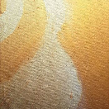 Painting titled "Love over gold" by Fred Saruggia, Original Artwork, Acrylic