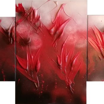 Peinture intitulée "Les rouges / Reds" par Fred Saruggia, Œuvre d'art originale, Acrylique
