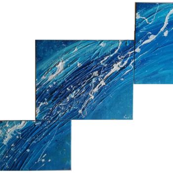 Painting titled "Aqua" by Fred Saruggia, Original Artwork, Acrylic
